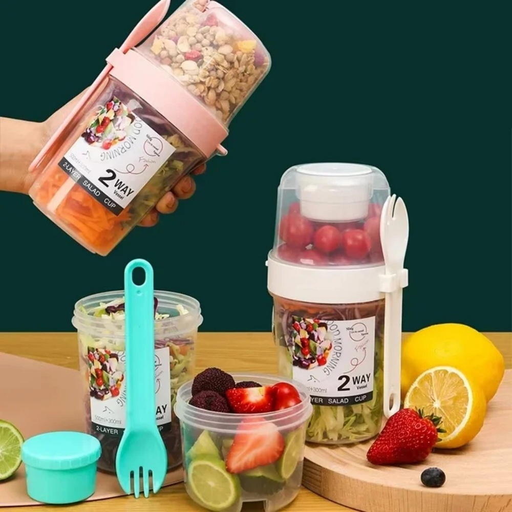 Baby Food Warmer - Przenośny Kubek na Sałatkę Kubek Śniadaniowy