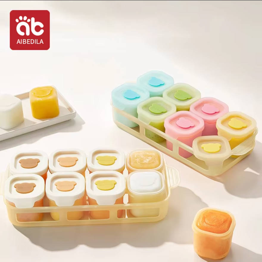 Baby Food Jars With Lids - AIBEDILA Silikonowa Forma do Przechowywania Żywności